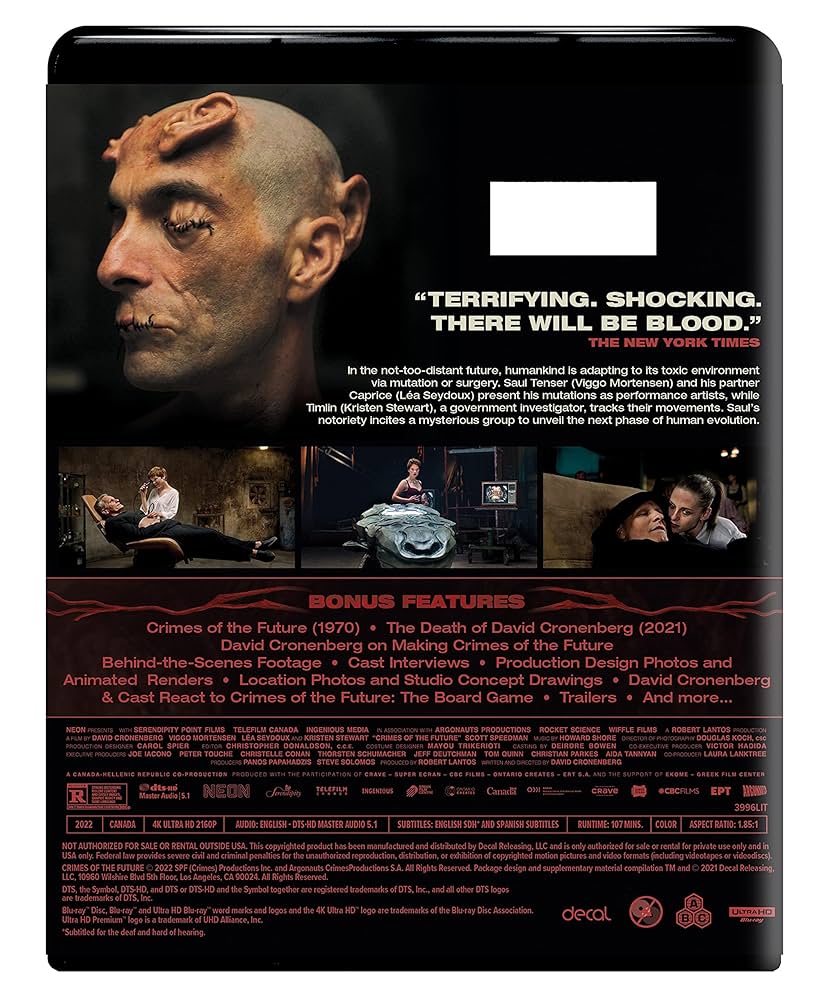 Amazon.co.jp | Crimes of the Future DVD・ブルーレイ